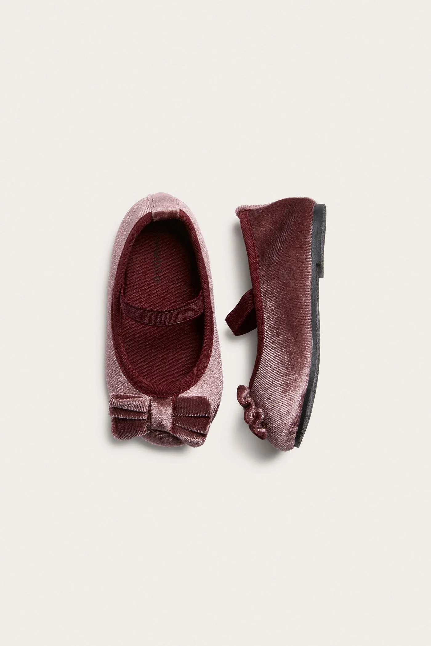 Baby & kids pink velvet ballerinas