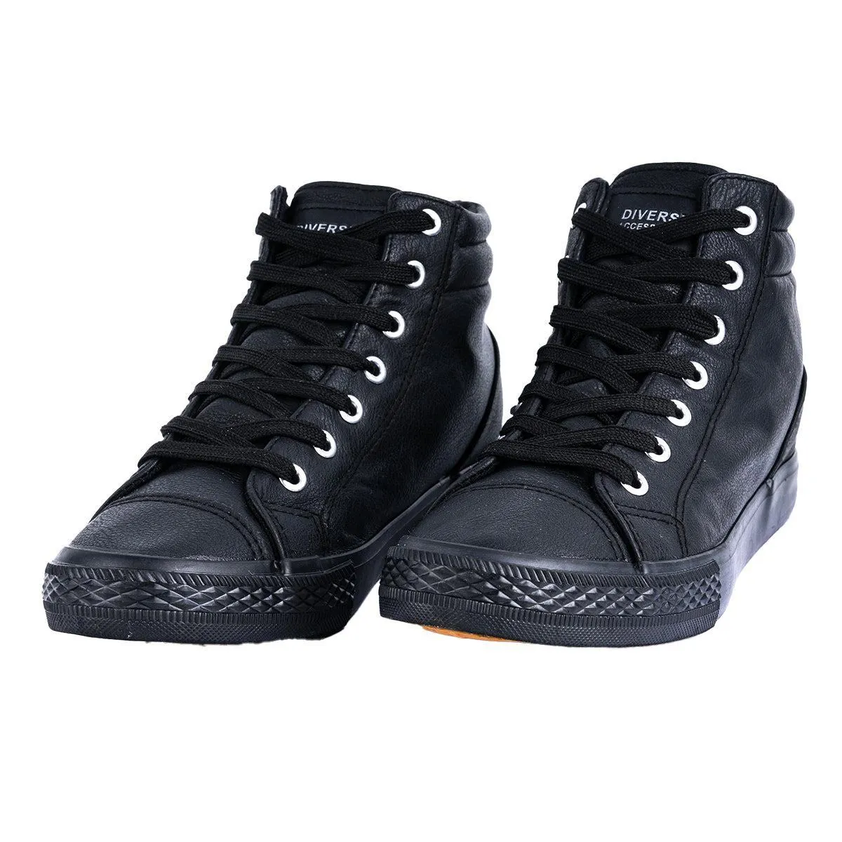 Diverse Accessories Diverse Selian High-Top Sneakers Leather Black Colour For Women