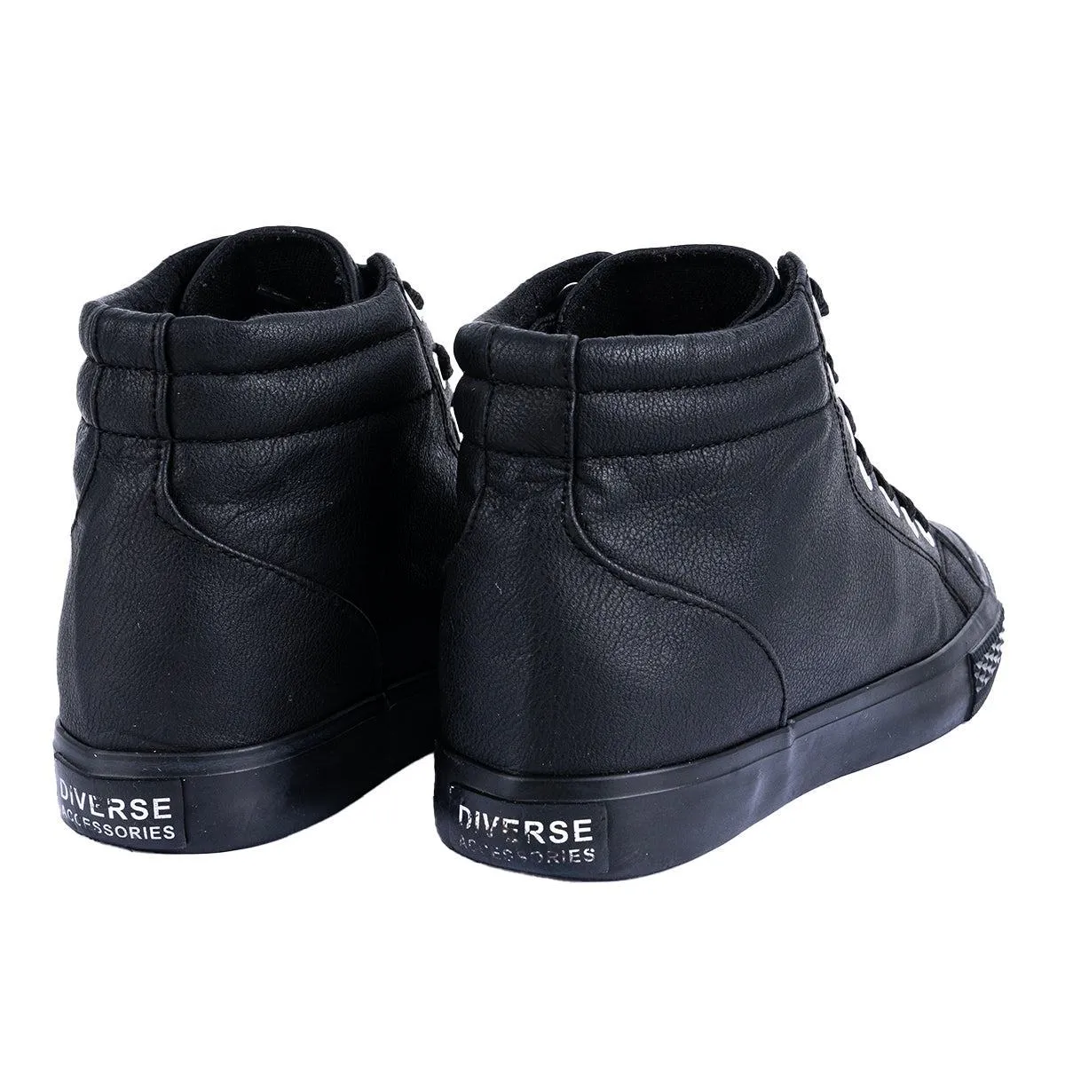 Diverse Accessories Diverse Selian High-Top Sneakers Leather Black Colour For Women