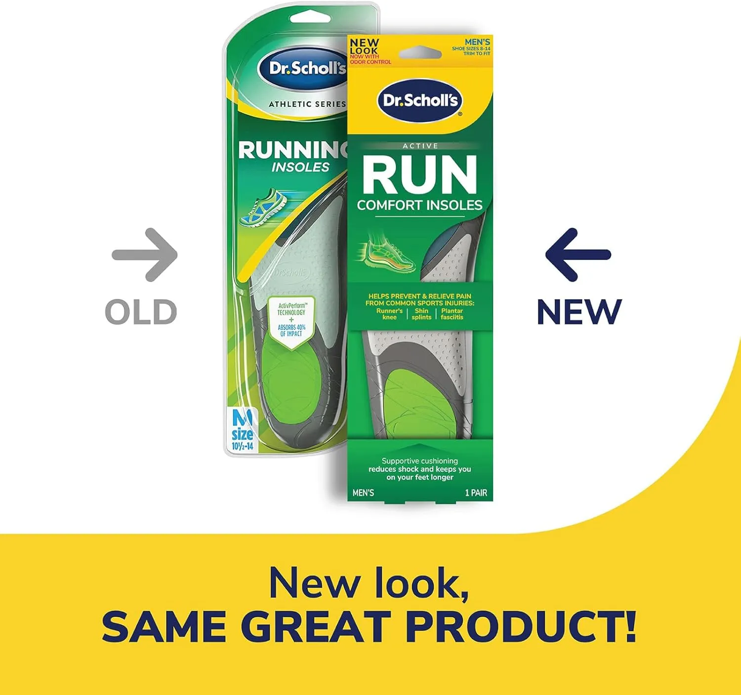 Dr. Scholl's Run Active Comfort Insoles,Trim to Fit Inserts