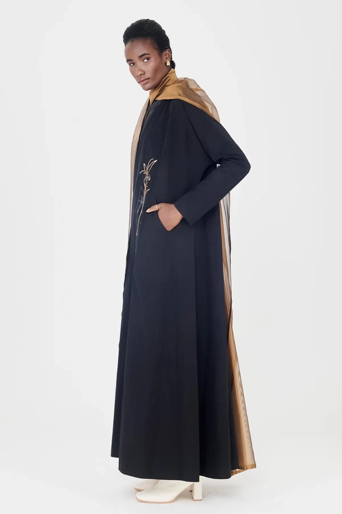 HIND-BLK-BRN007 ABAYA