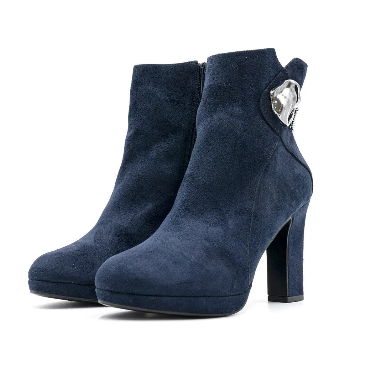 Impo Onarie Ankle Boots Leather Blue Colour For Women