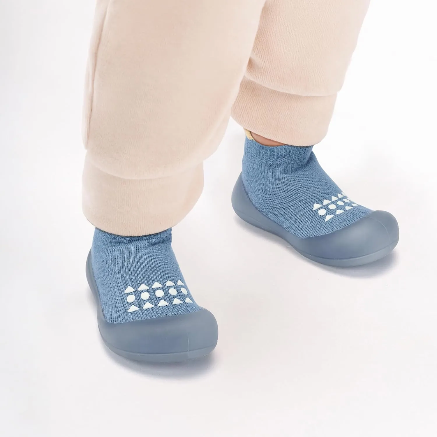 Infant Walking Shoes Baby Sock Shoes with Soft Rubber Sole, Non-Slip Toddler Slippers for boys and girls, Breathable Sneakers