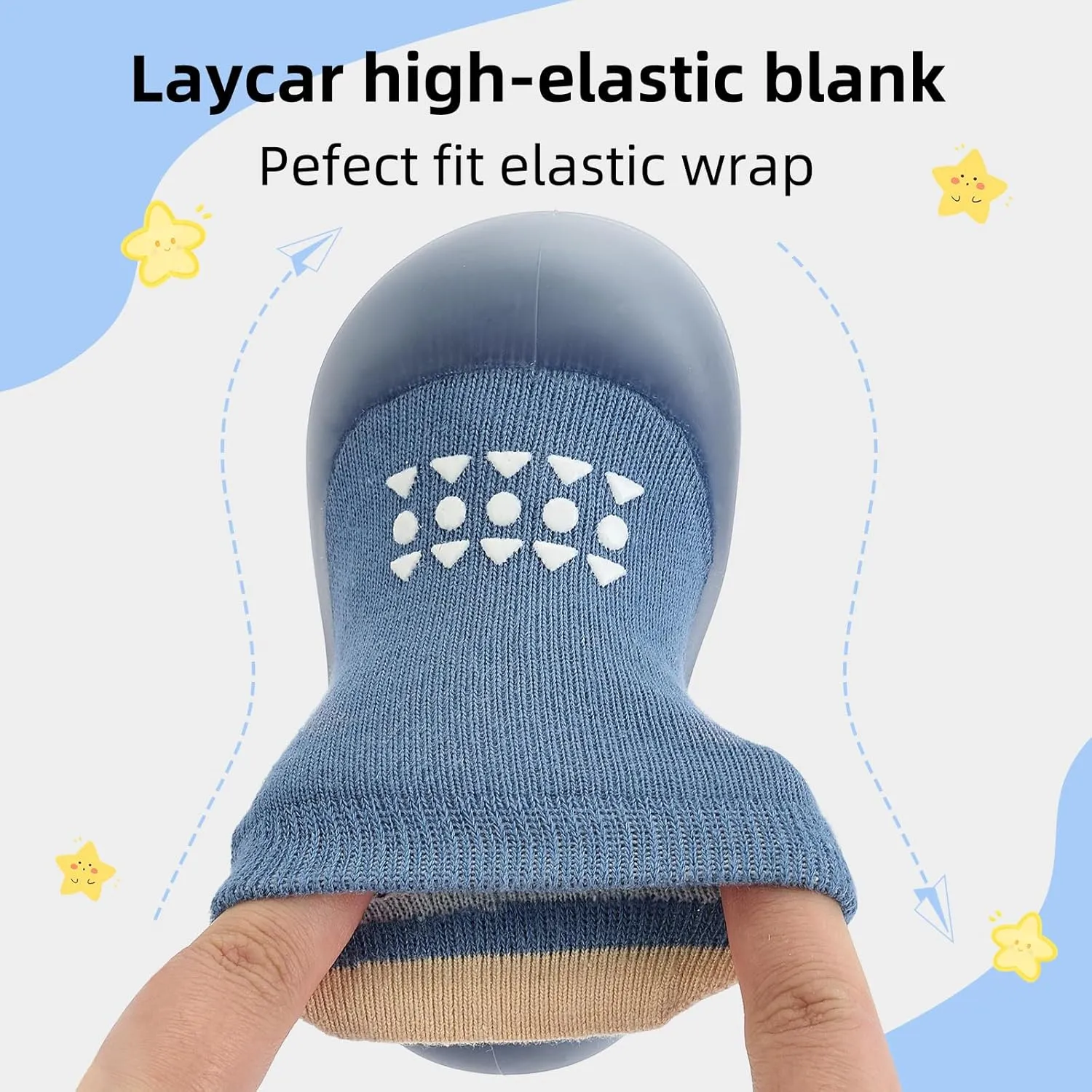 Infant Walking Shoes Baby Sock Shoes with Soft Rubber Sole, Non-Slip Toddler Slippers for boys and girls, Breathable Sneakers