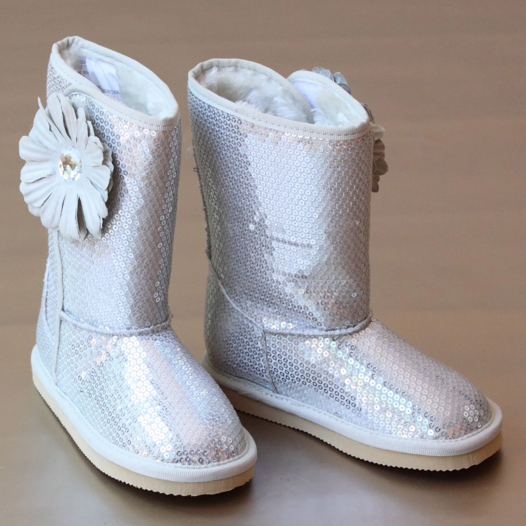 L'Amour Girls Sparkle Sequin Boot