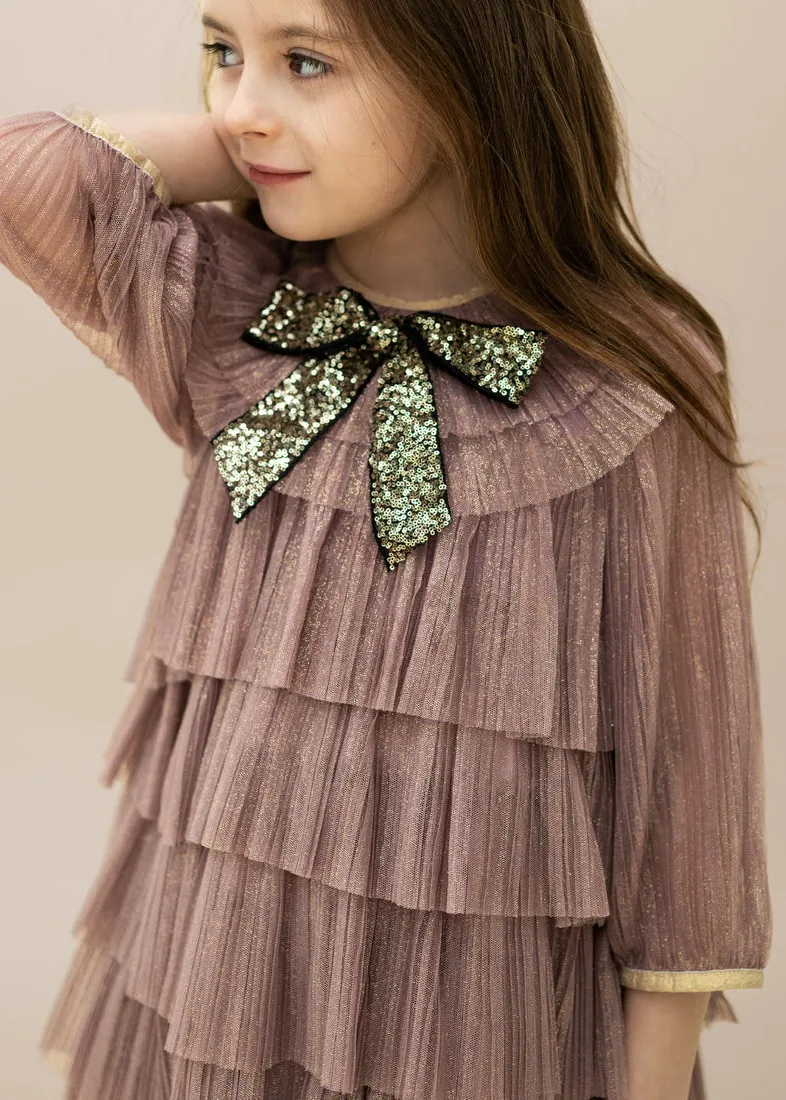 LUREX TIERED DRESS