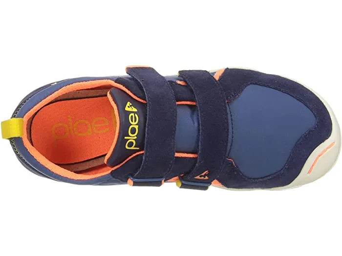 PLAE Kids TY Denim Navy Suede Nylon Sneaker Shoes