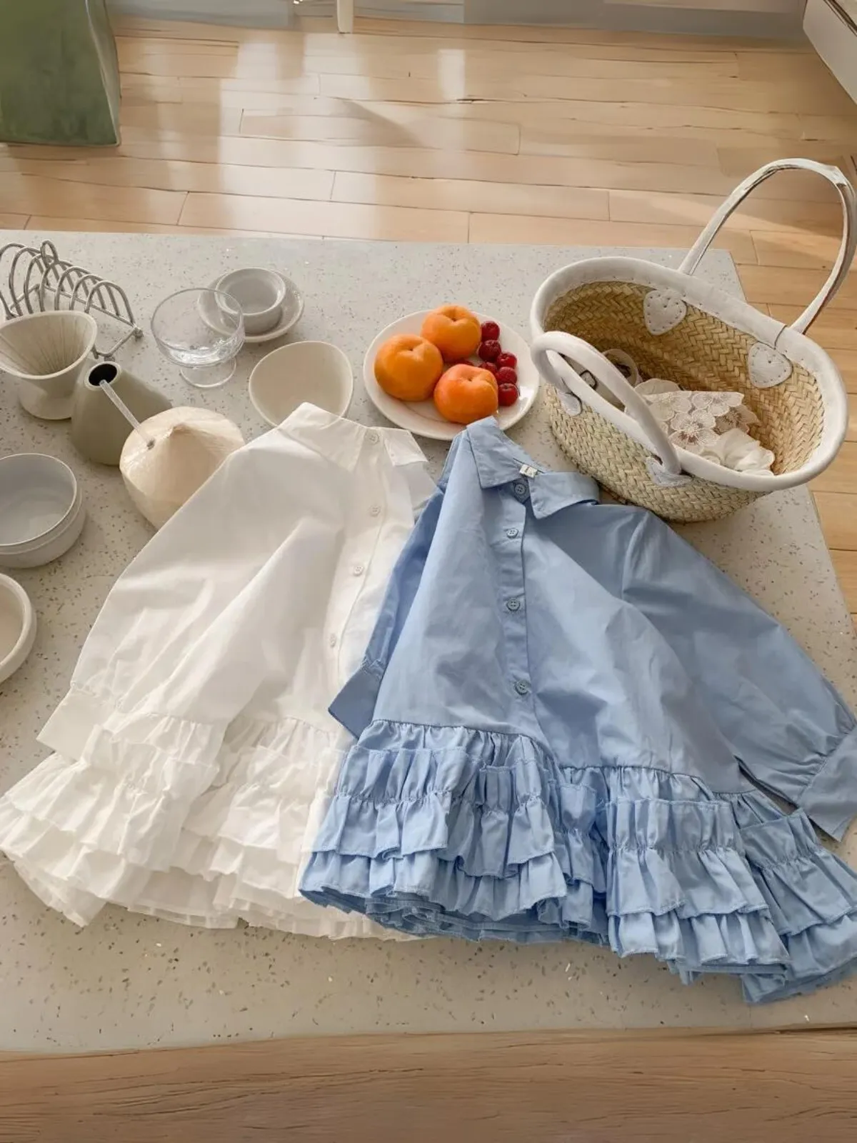 Ranch Welcome Long Sleeve Ruffled Hem Dress