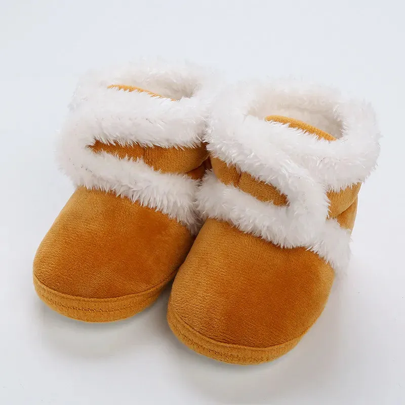 Winter Sweet Newborn Baby Girls Princess Winter Boots First Walkers Soft Soled Shoes - TGSH50684