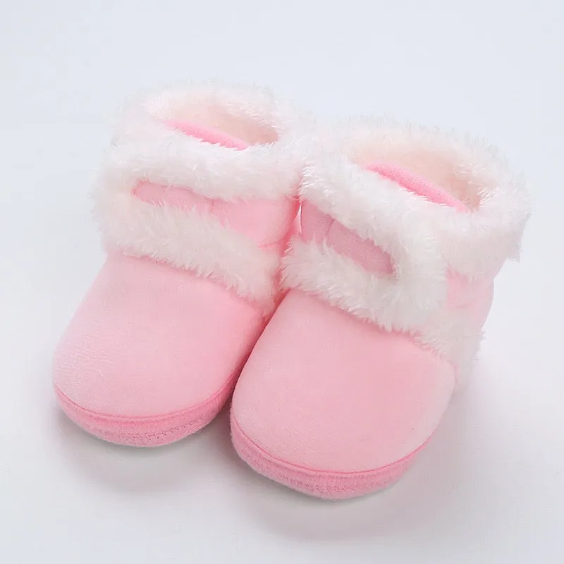 Winter Sweet Newborn Baby Girls Princess Winter Boots First Walkers Soft Soled Shoes - TGSH50684