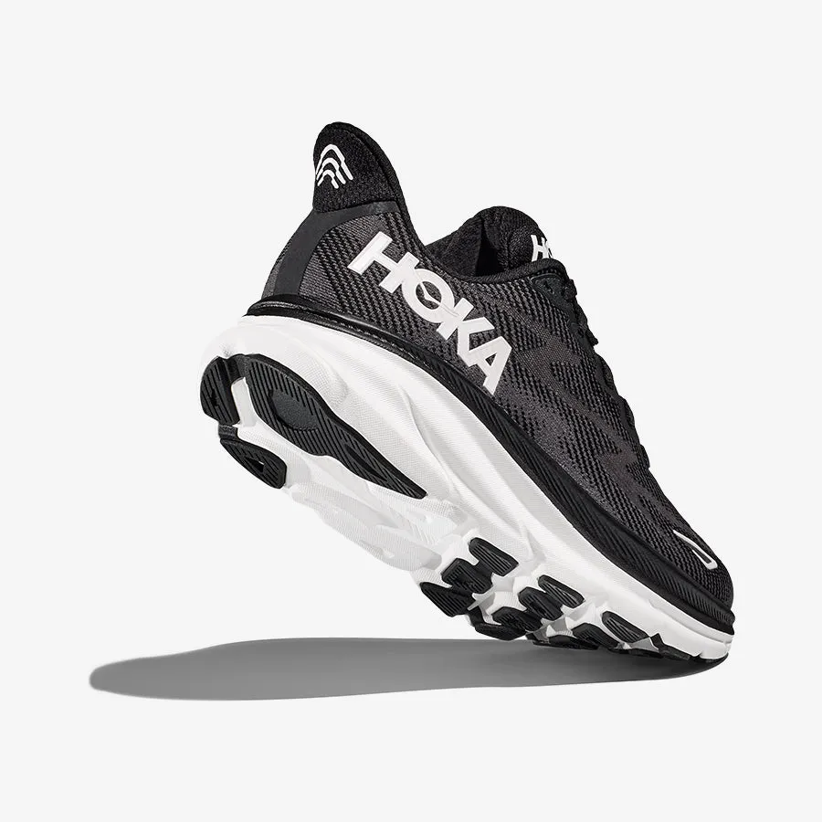 Women's Clifton 9 Wide (Black/White)