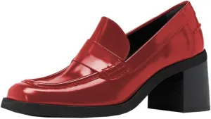 YDN Women Chic Squared Closed Toe Loafer Pumps Retro Slip On Mid Chunky Heels Shoes Walking Daily Leisure Size 4-16 US