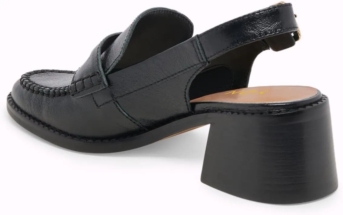 YDN Women's Chic Slingback Loafers Chunky Block Low Heels with Buckled Strap Dressy Casual Daily Business Shoes Size 4-16 US